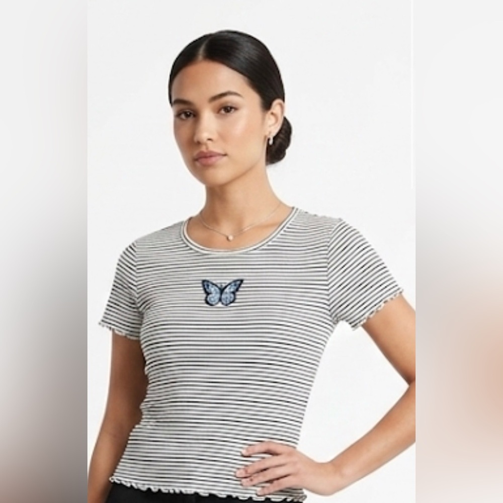 New with tag Hollister Striped Black and White Women's Top